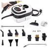 Aparat de curatat cu abur Tobi , 1500W, rezervor 1200ml, 6 trepte de abur, alb, 20.5x15x14cm, 9 accesorii incluse