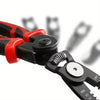 Set Cleste Multifunctional 5 in 1, Patent, Dezizolator, Sertizor, Taietor Cabluri, Foarfeca, Maner Ergonomic, Otel Durabil, Negru/Rosu