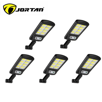 Set 5 x Lampi cu Incarcare Solara 8 celule 150W, 160 LED-uri COB, telecomanda