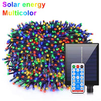 Set 4 x Instalatie LED cu panou solar si controler, 10 metri ,IP44