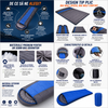 Sac de Dormit cu Husa si maner Transport, Outdoor Portocaliu Gri, Dimensiune (180+30) x 70 cm, Protectie Solara UPF 50+