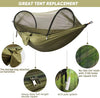 Hamac de camping cu plasa impotriva insectelor,  260x140cm,