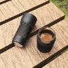 Espressor portabil manual OGT®, 8 bar, 70 ml, Cafea macinata, Presiune creata manual la buton, Nu incalzeste apa, 175 x 70 x 60 mm, Negru
