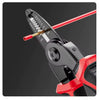 Set Cleste Multifunctional 5 in 1, Patent, Dezizolator, Sertizor, Taietor Cabluri, Foarfeca, Maner Ergonomic, Otel Durabil, Negru/Rosu