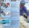 Masina de tuns oi pe acumulator 750 W, 48V, 2 acumulatori, accesorii incluse, cutie de transport si depozitare