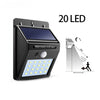 Set 10 x Lampi solare de perete cu iluminare continua si lumina 20 leduri