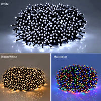 Set 4 x Instalatie LED cu panou solar si controler, 10 metri ,IP44