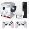 Videoproiector portabil, X10 Plus, 5000 lumeni, 4K Ultra HD, WiFi, Bluetooth 5.0, difuzor integrat, telecomanda, 10.000 jocuri incluse, Rotatie 180 grade, alb