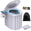 Toaleta Portabila Pliabila din ABS, Capacitate 200 kg, Pentru Camping si Drumetii