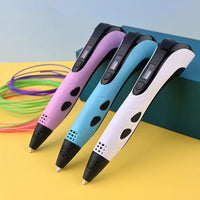 Creion pentru Desenat In Spatiu 3D, Pentru Incepatori, Cu Afisaj Si Filamente Multicolore