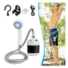 Dus portabil electric cu robinet, pentru camping si drumetii