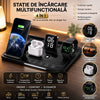 Stație de încărcare wireless multifuncțională 4 în 1 cu ceas digital