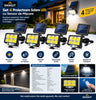 Set 4 x Proiector solar 160 LED 8 COB senzor de lumina si miscare Dasgut