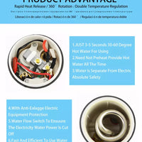 Robinet Electric pentru Apa Calda, Instant Heater cu Sistem de Dus Inclus, 3000W