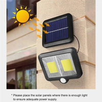 Proiector solar SL-F108 COB senzor de lumina si miscare, negru ip 44